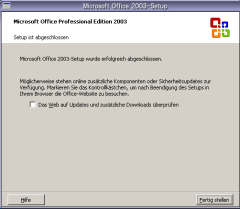 installation ist erfolgreich abgeschlossen