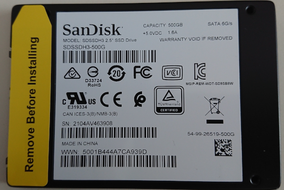 SSD Ultra 3D 500GB SATA3.0 / SDSSDH3-500G-G25