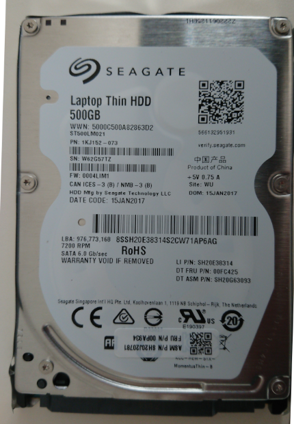 Seagate Laptop Thin HDD 500GB 7200RPM SATA 6.0 Gb/sec