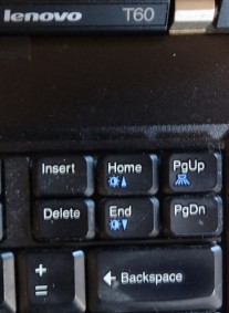 ThinkPad T60, keys on the right side of the keyboard